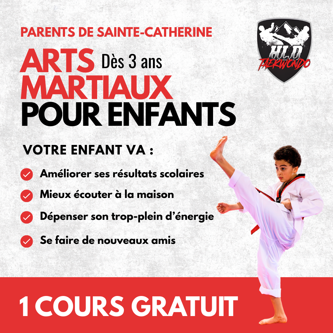 HLD Taekwondo Facebook ad: Cours d'arts martiaux pour enfants