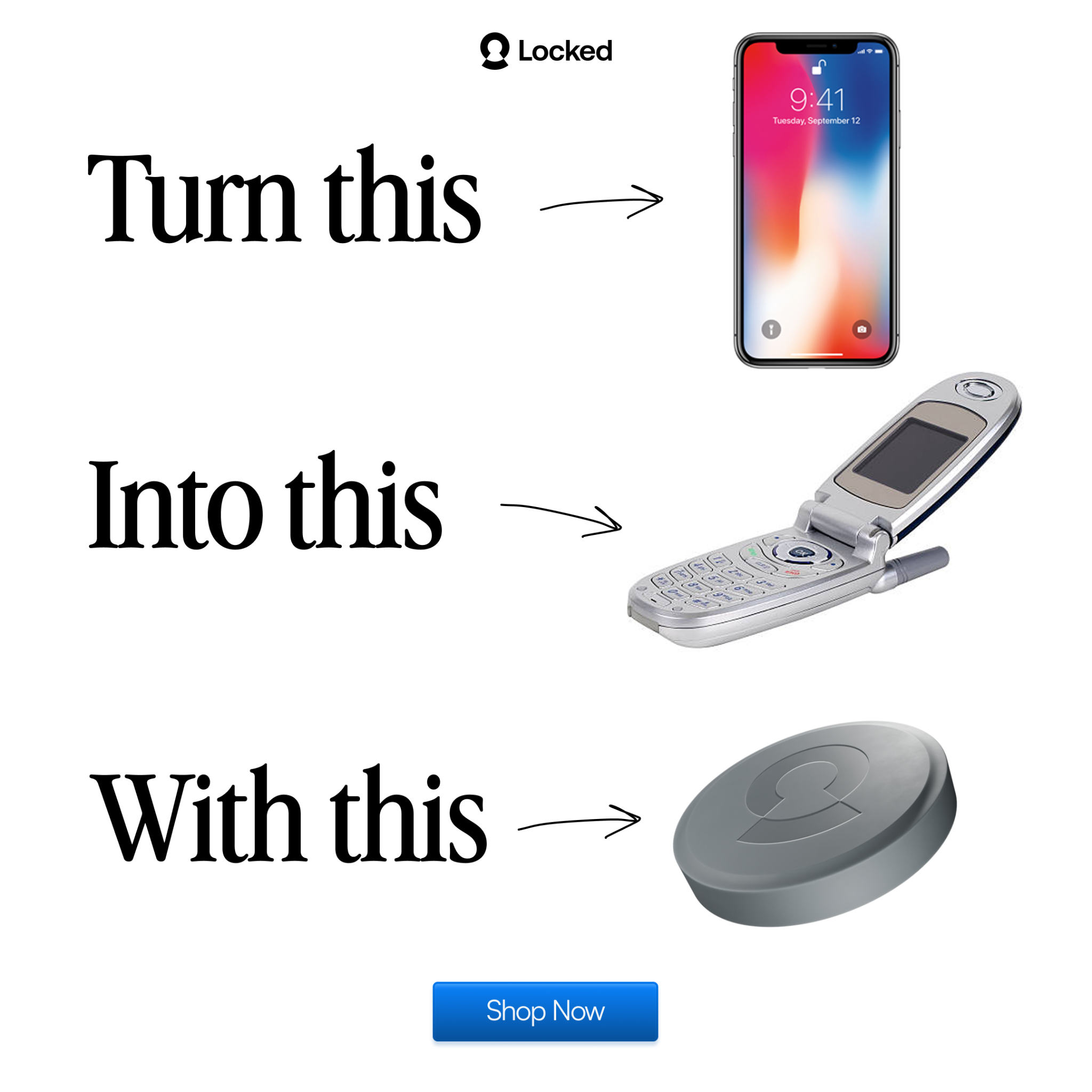 NowLocked - Less Screen Time Facebook ad