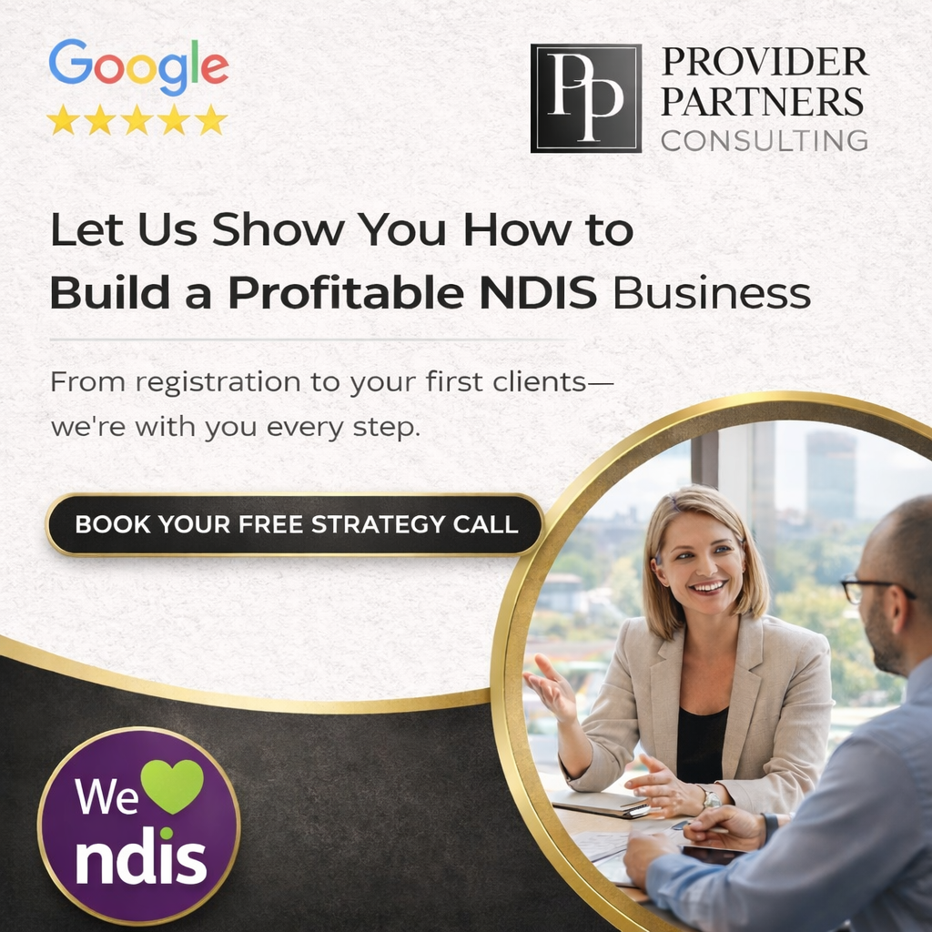 Provider Partners Consulting Facebook ad: Build a Profitable NDIS Business - Without Guesswork or…