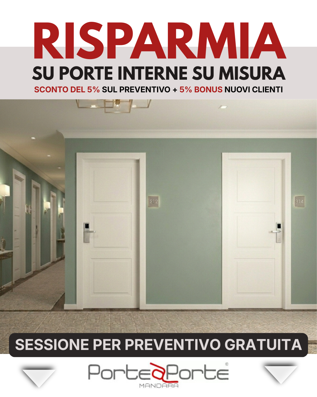 Porte a Porte srl - Fabbrica Porte Interne Facebook ad: Porte interne su misura senza ritardi costosi