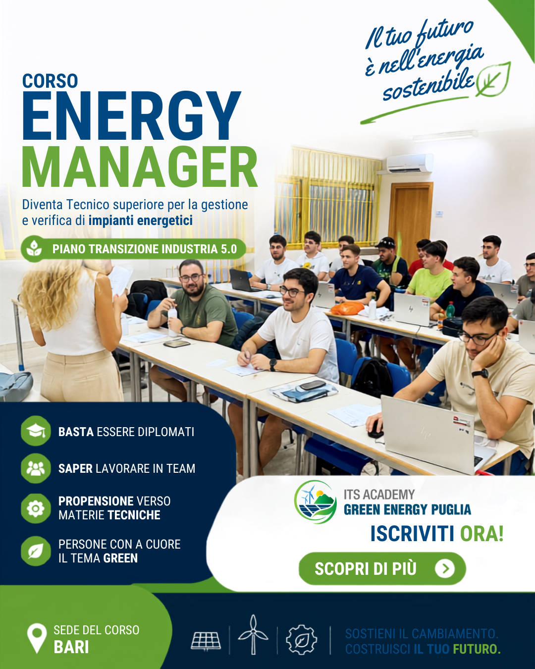 ITS Green Energy Puglia Facebook ad: Contattaci e scopri nuove opportunità!