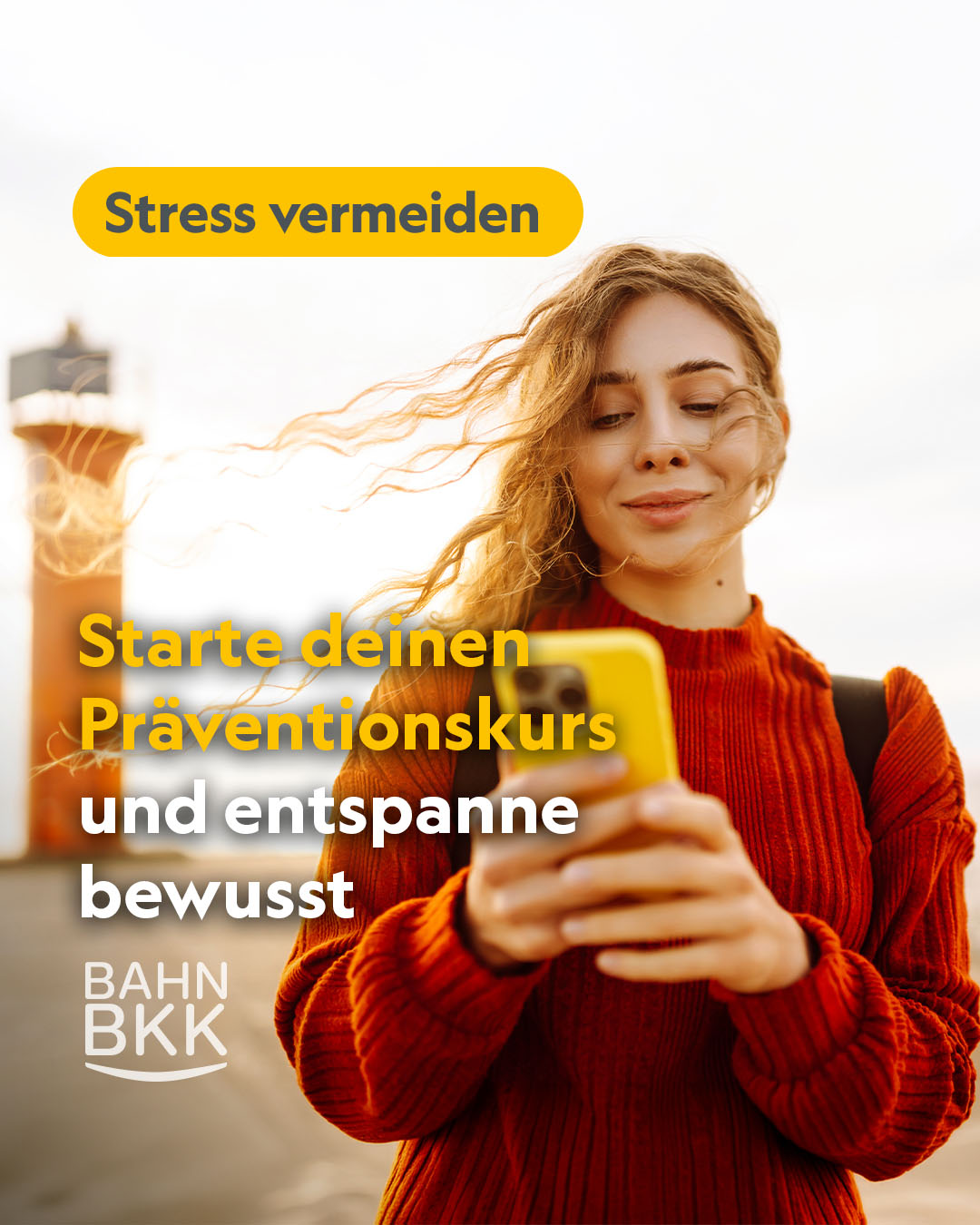 BAHN-BKK Facebook ad: Mehr Zeit für dich selbst, das klingt gut…