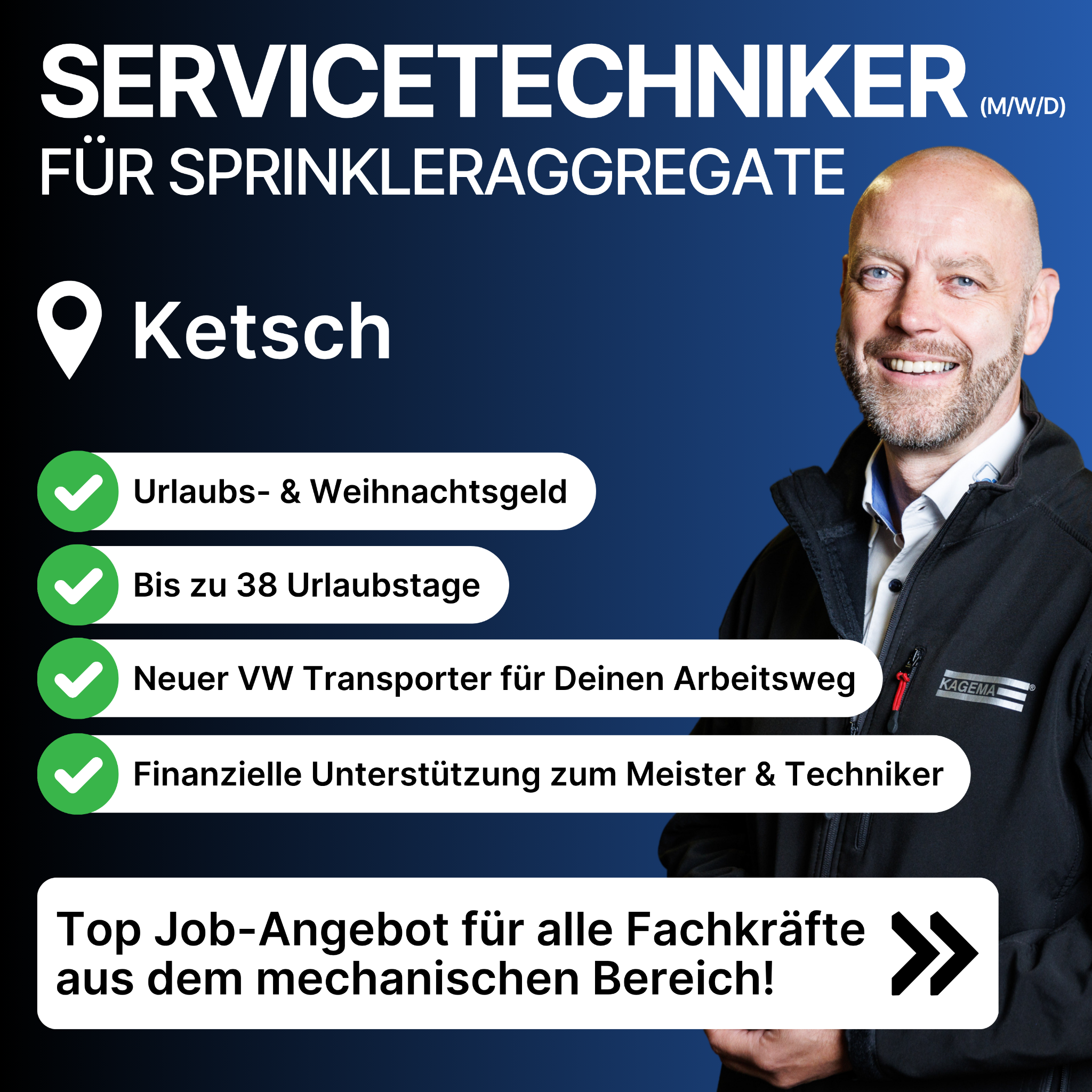 Candidate Flow Jobs: Servicetechniker Facebook ad: Du möchtest ein unwiderstehliches Job-Angebot?