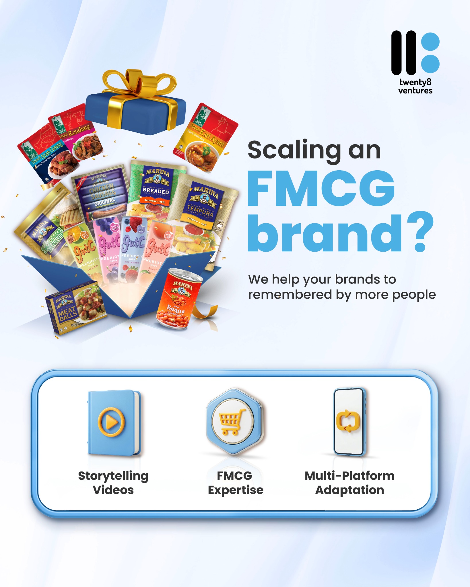 Twenty8 Ventures Facebook ad: Grow Your Social Media Now