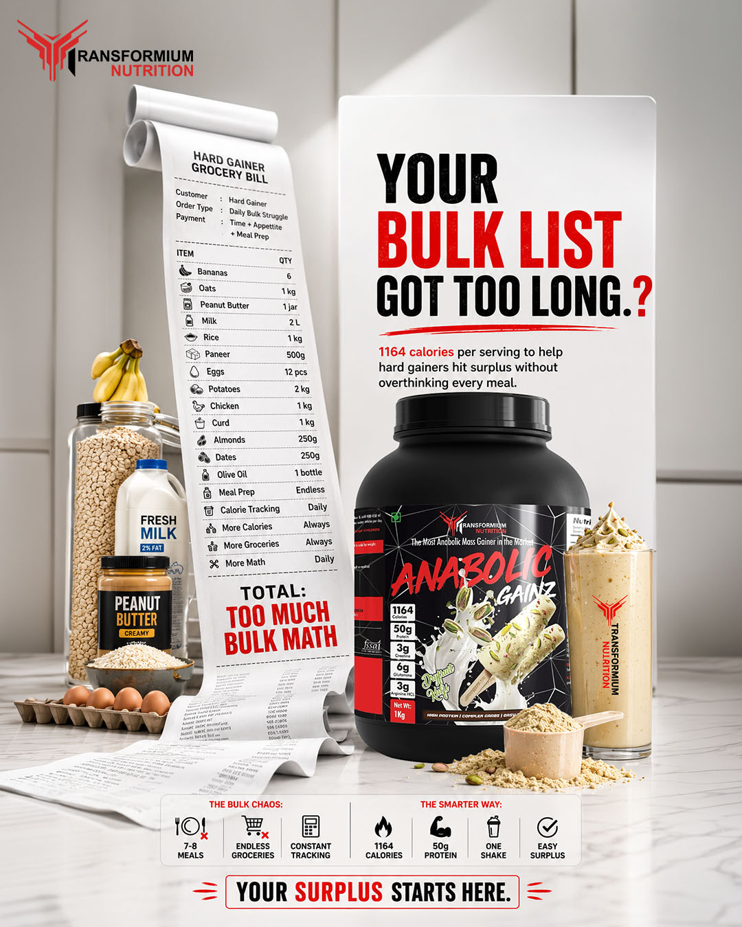 Transformium Nutrition Facebook ad