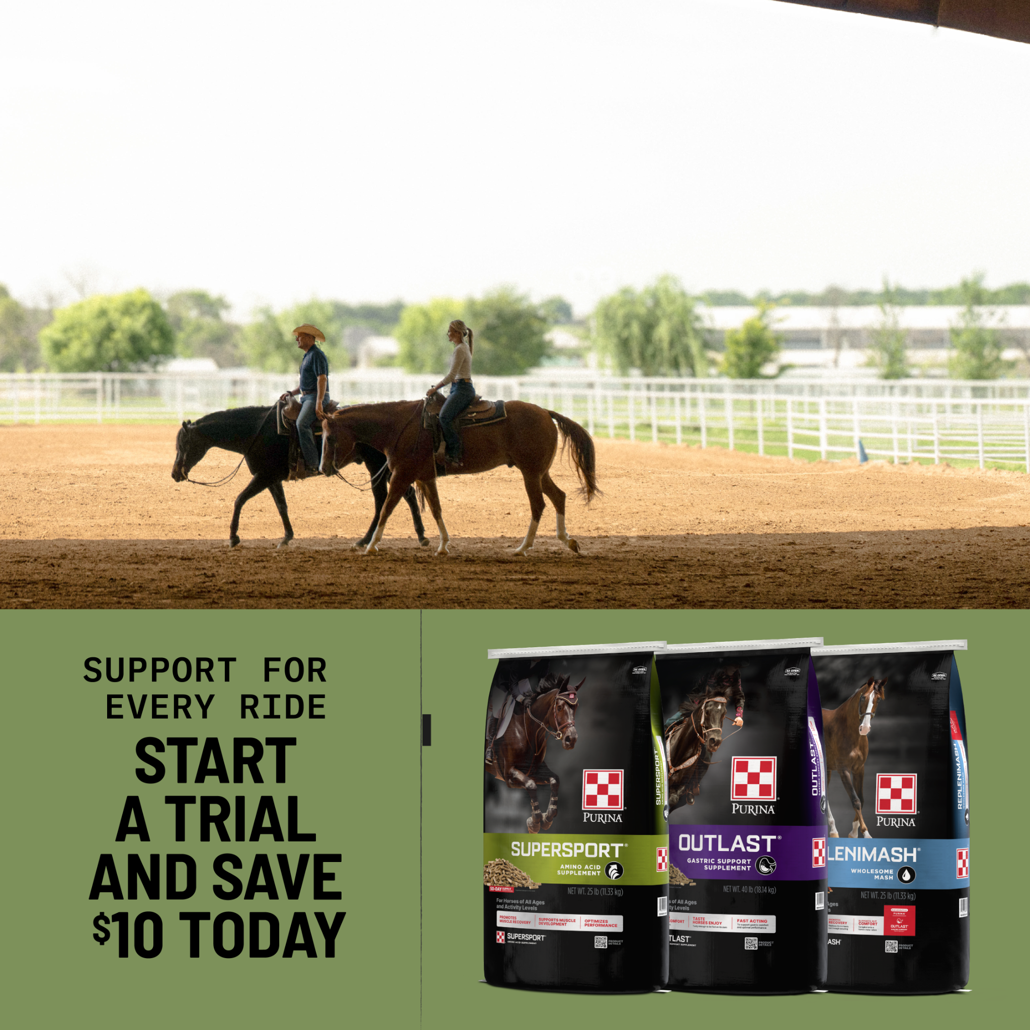 Purina Horse Facebook ad: Start a Trial Today