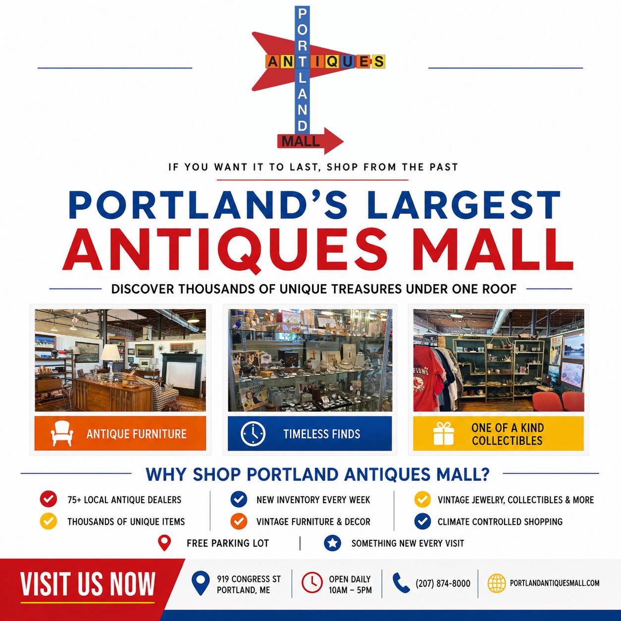 The Portland Antiques Mall Facebook ad: Portland’s Largest Antiques Mall Is Waiting For You!