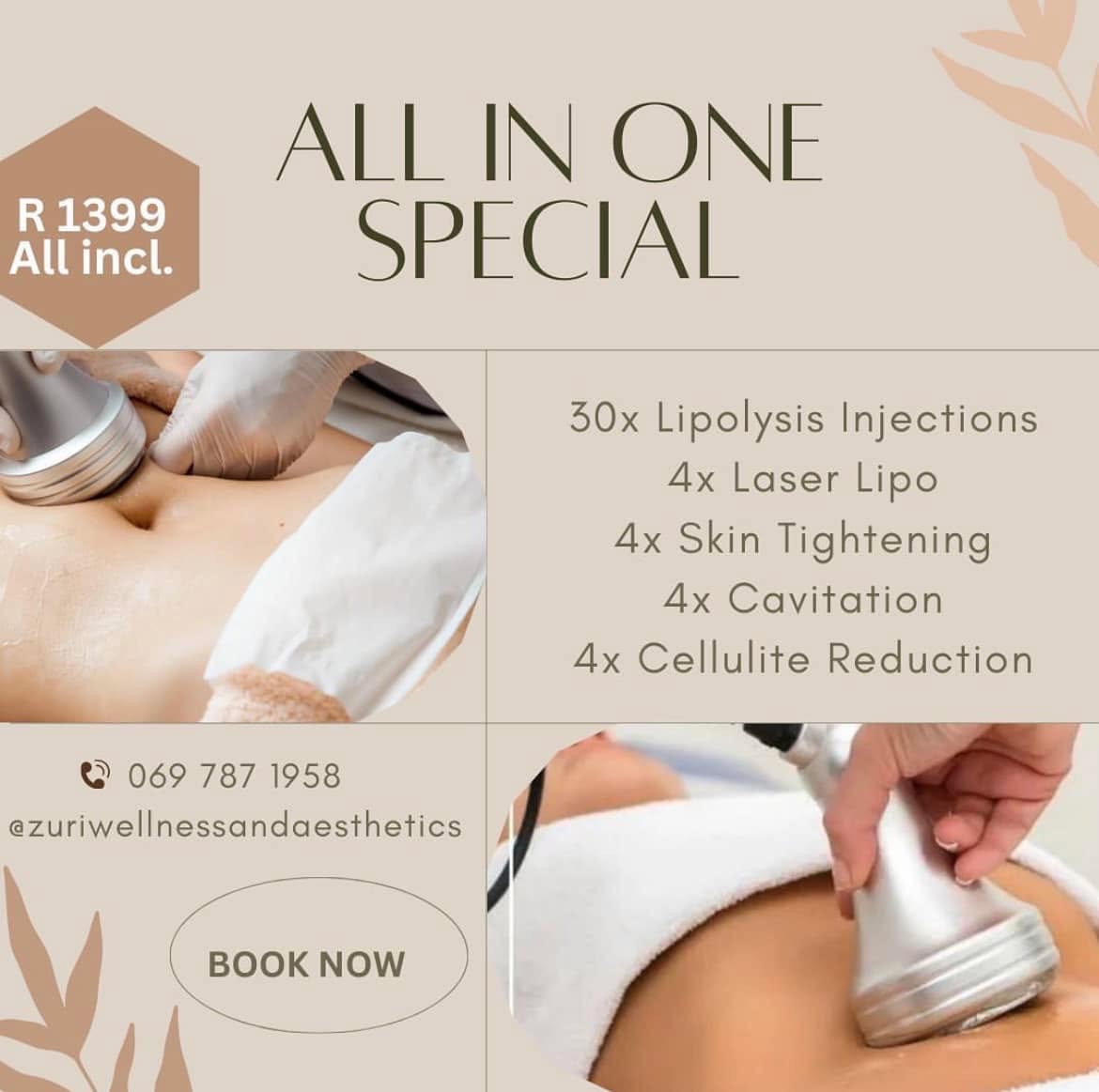 Zuri Wellness & Aesthetics Facebook ad: All in One Slimming Package