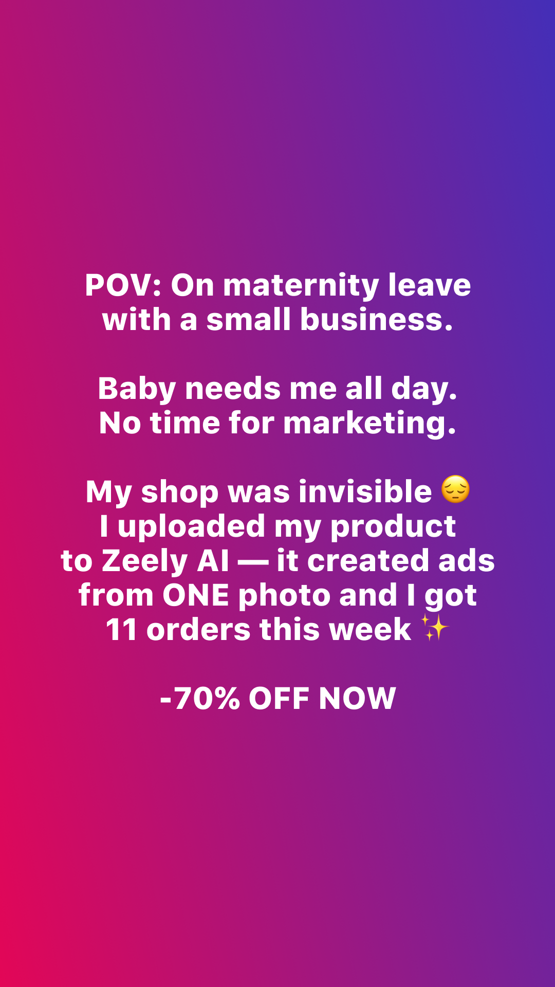 Zeely Facebook ad