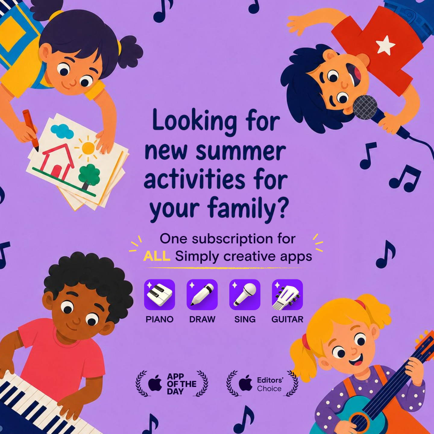 Simply Piano Facebook ad