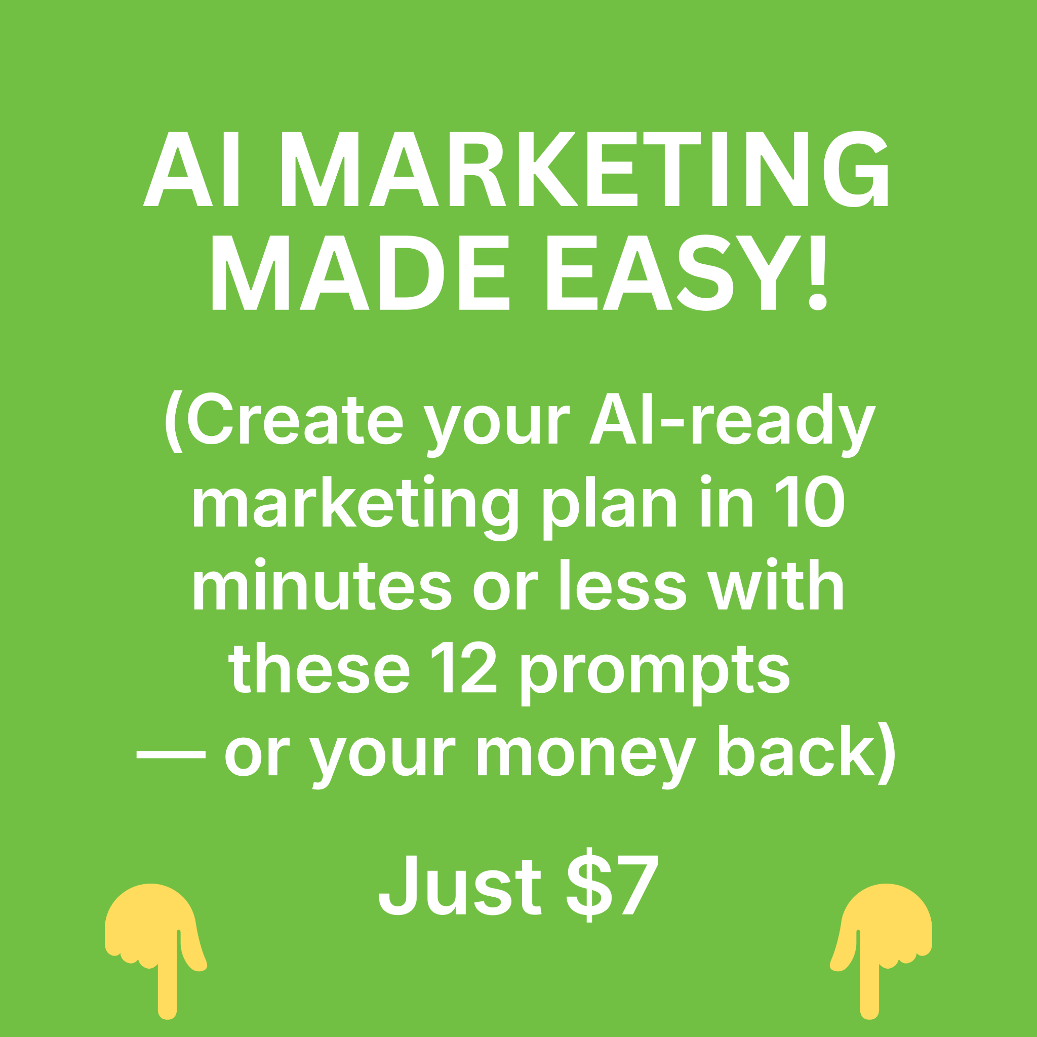Web Consultant Geek Facebook ad: Steal My 12 AI Prompts for $7
