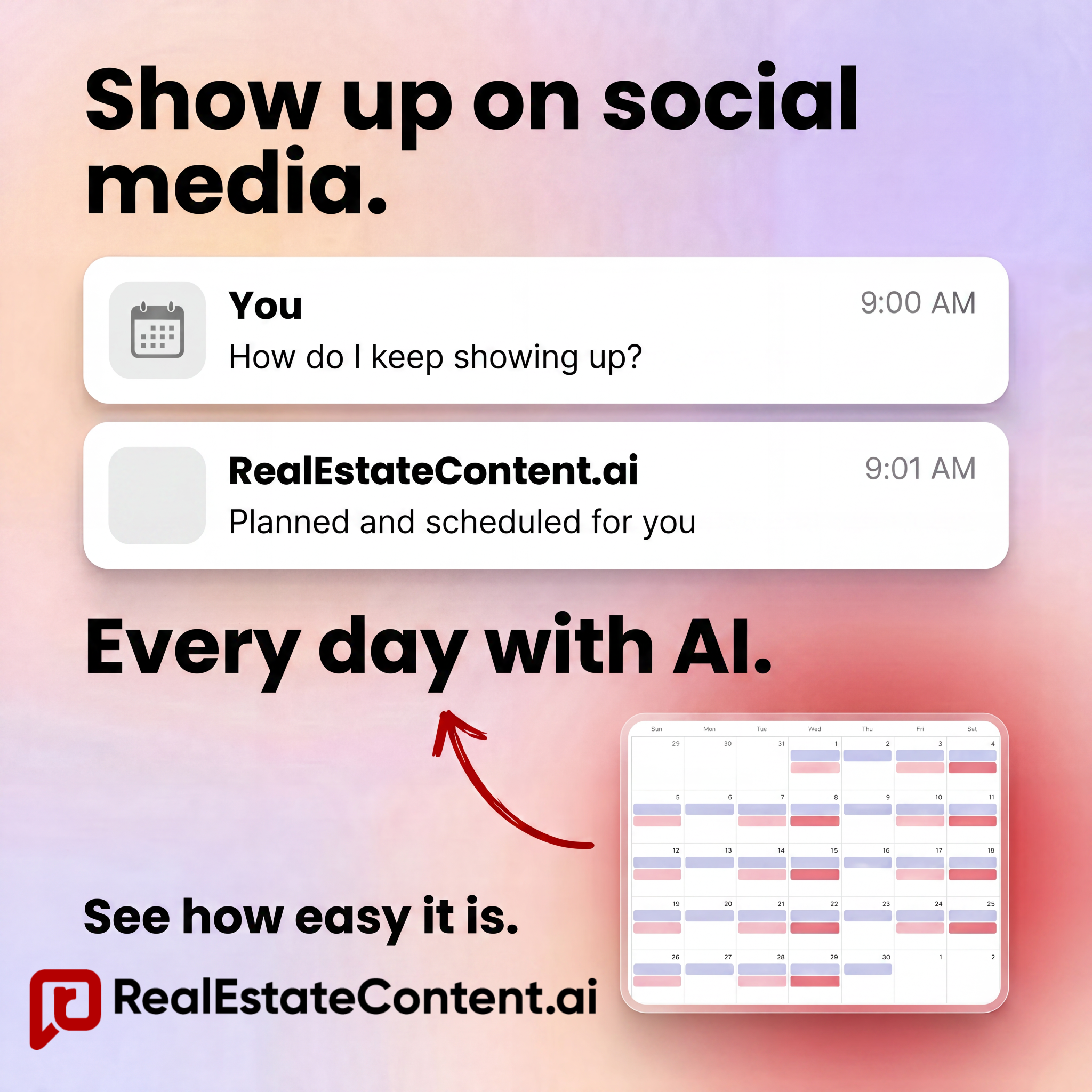 RealEstateContent.ai Facebook ad