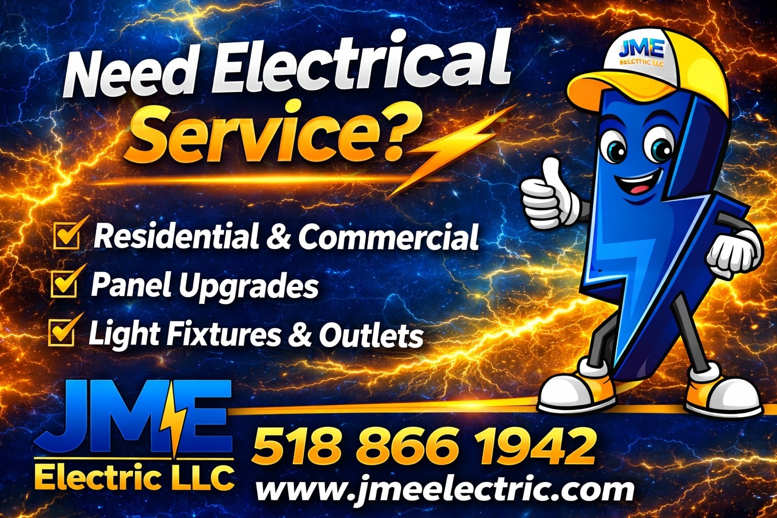 JME Electric Facebook ad: Schedule Service - JME Electric LLC