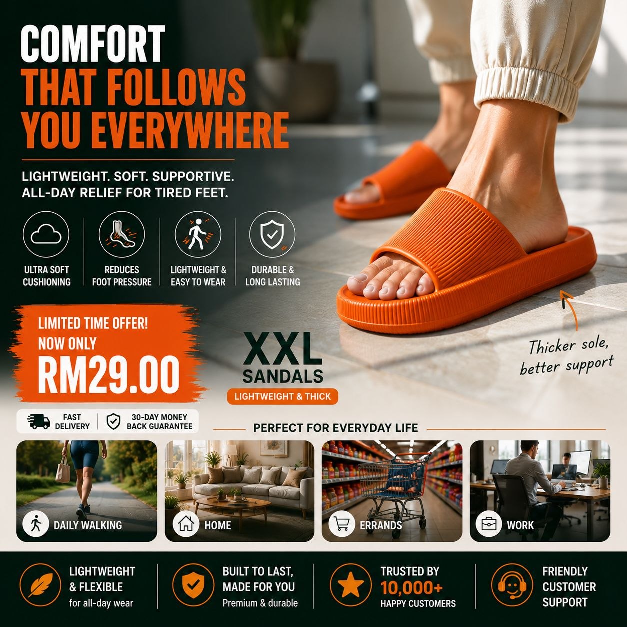 XXL Sandals Facebook ad from Jun 5, 2026