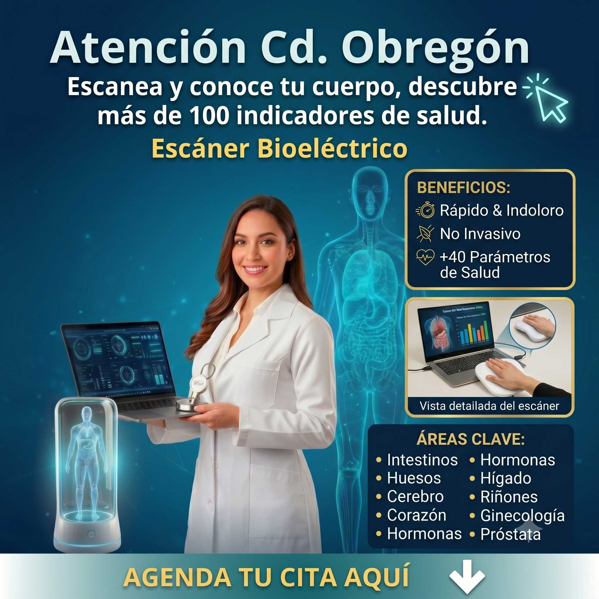 Nutrición con adaptógenos y nanotecnología Facebook ad: Escáner de Salud Completo en Cd. Obregón