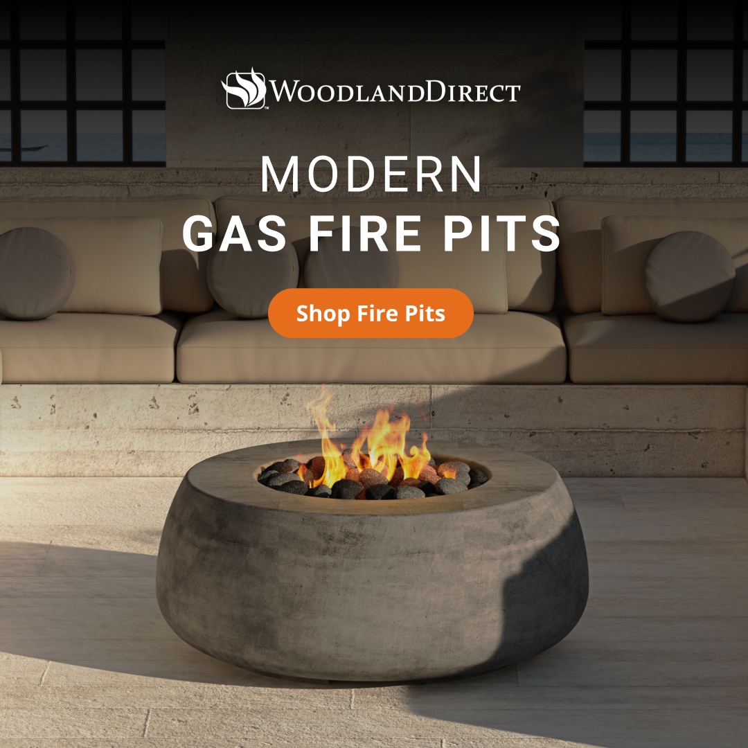 Woodland Direct Facebook ad: Modern Gas Fire Pits