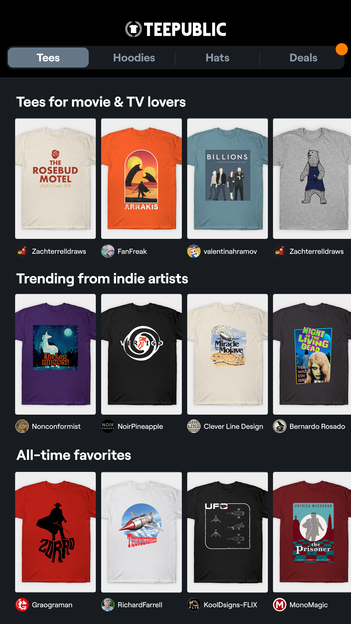 TeePublic.com Facebook ad