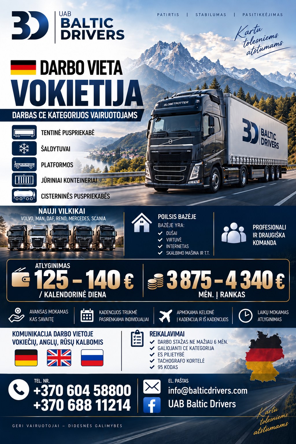 UAB Baltic Drivers Facebook ad: UAB BALTIC DRIVERS