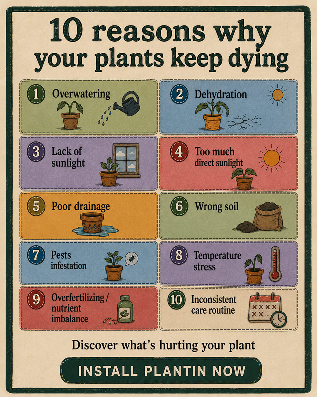 PlantIn AI: Never Kill Your Plants Facebook ad: Become a Plant Pro easily with PlantIn!