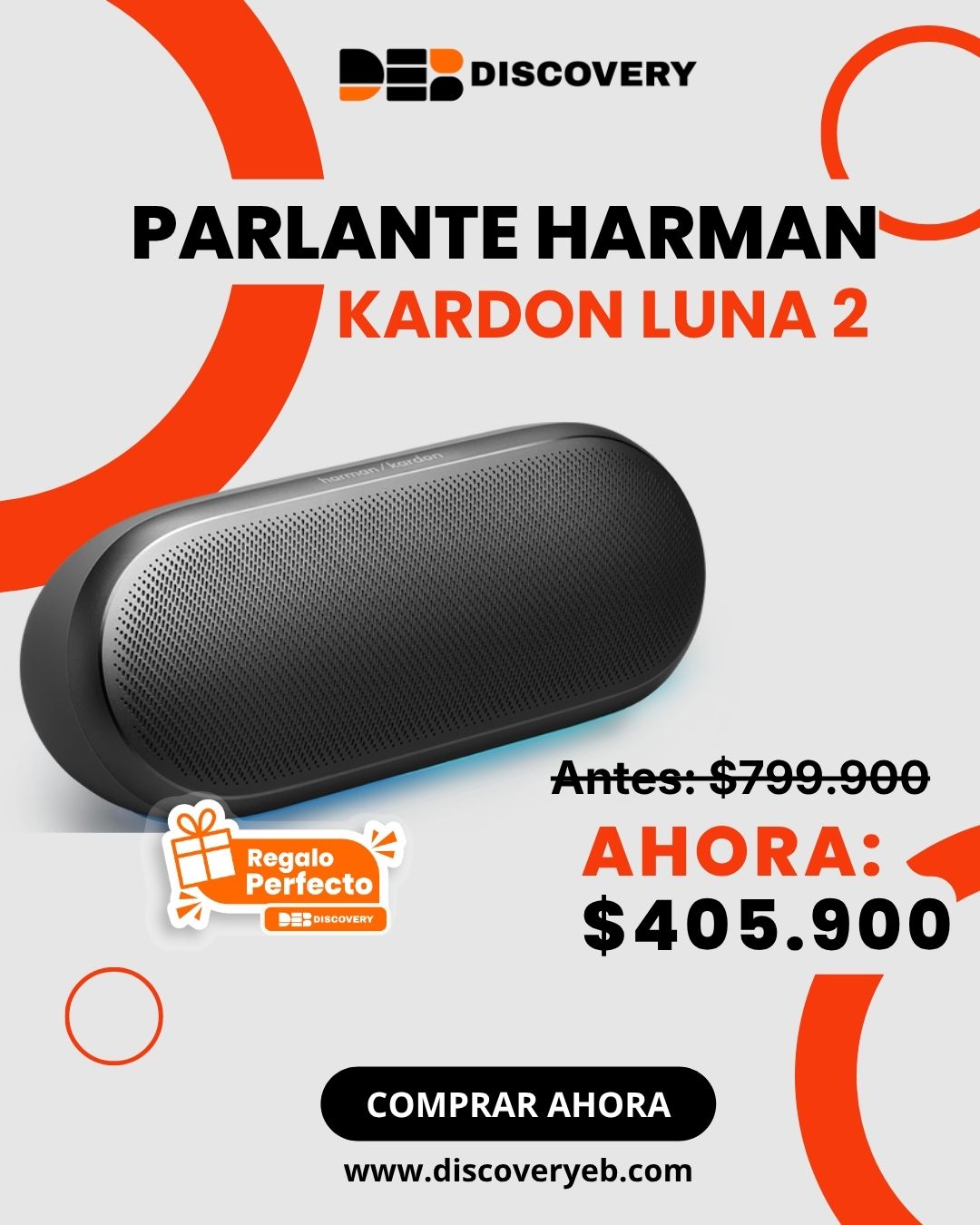 discovery.eb Facebook ad: Combina un sonido inigualable con el diseño más elegante.