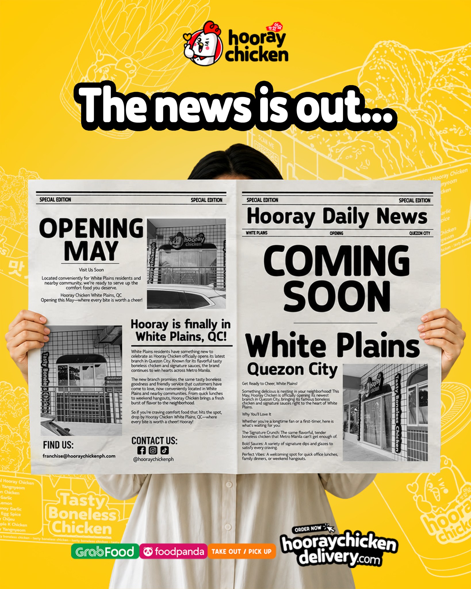 Hooray Chicken Facebook ad: Big flavors are coming to White Plains in…