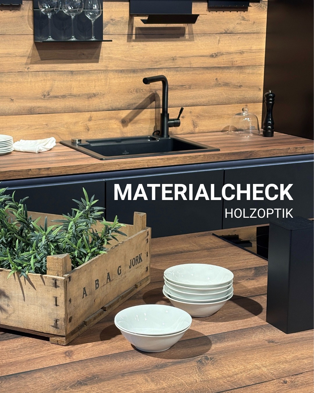 Küchen Aktuell Facebook ad: Material-Check: Holz-Look