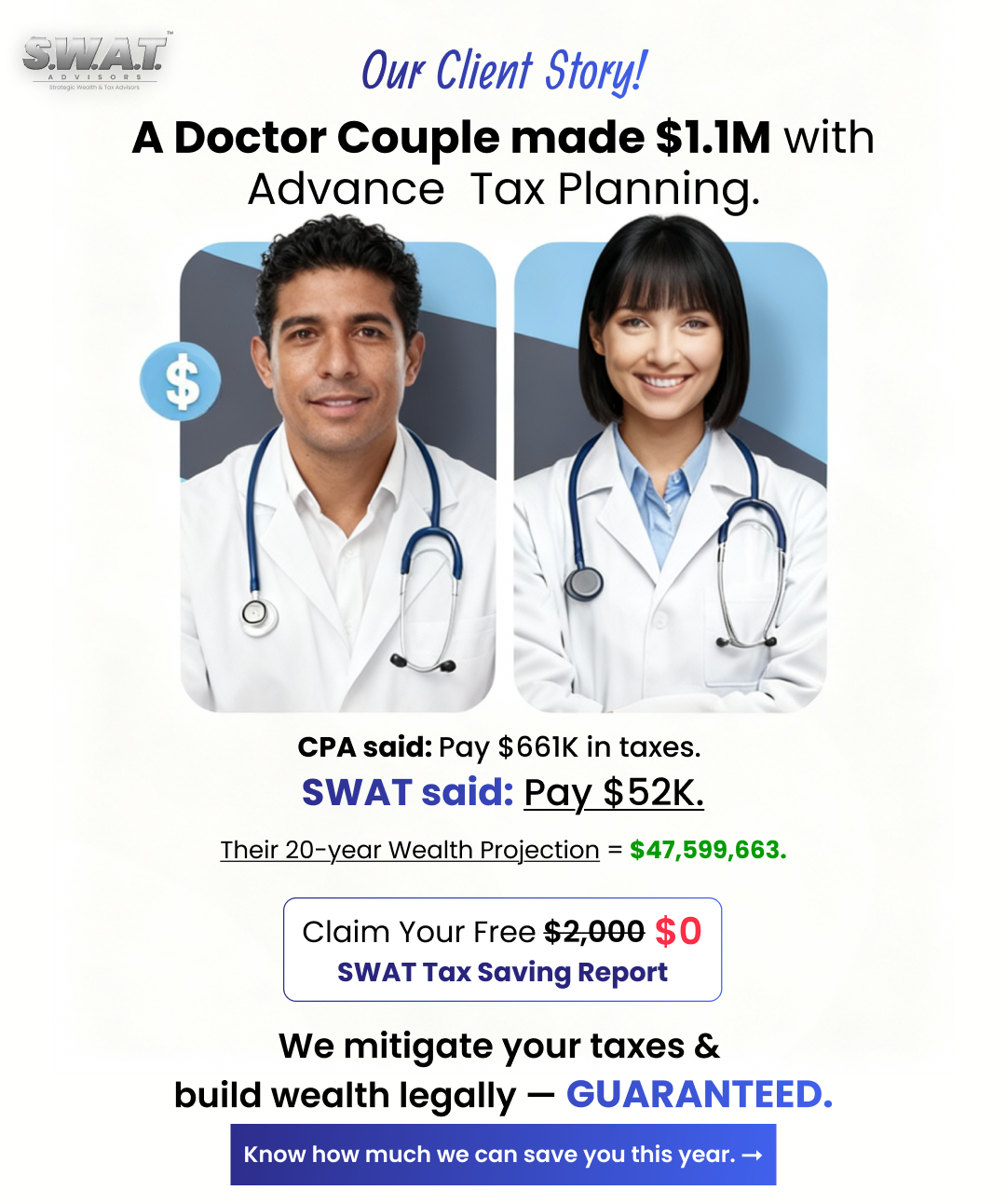 SWAT Advisors Facebook ad from Oct 31, 2025