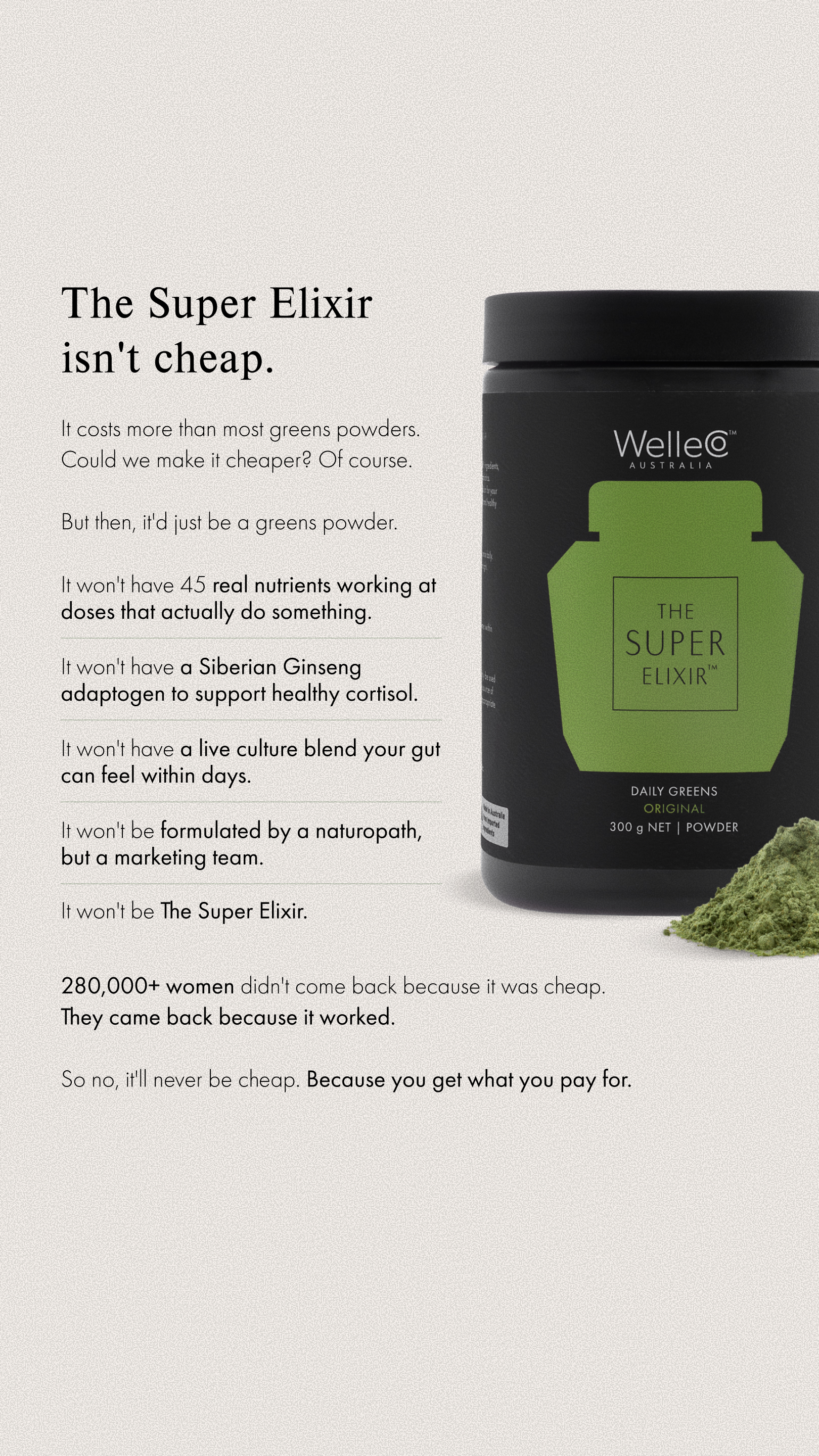 WelleCo Facebook ad