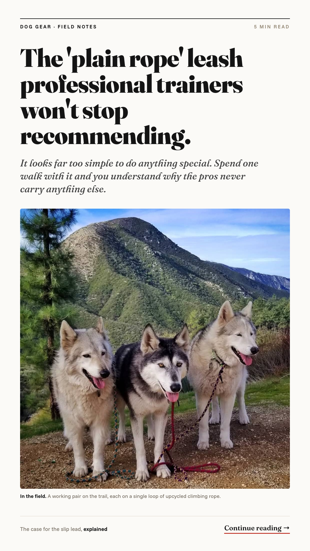 Mountain Dog Products Facebook ad