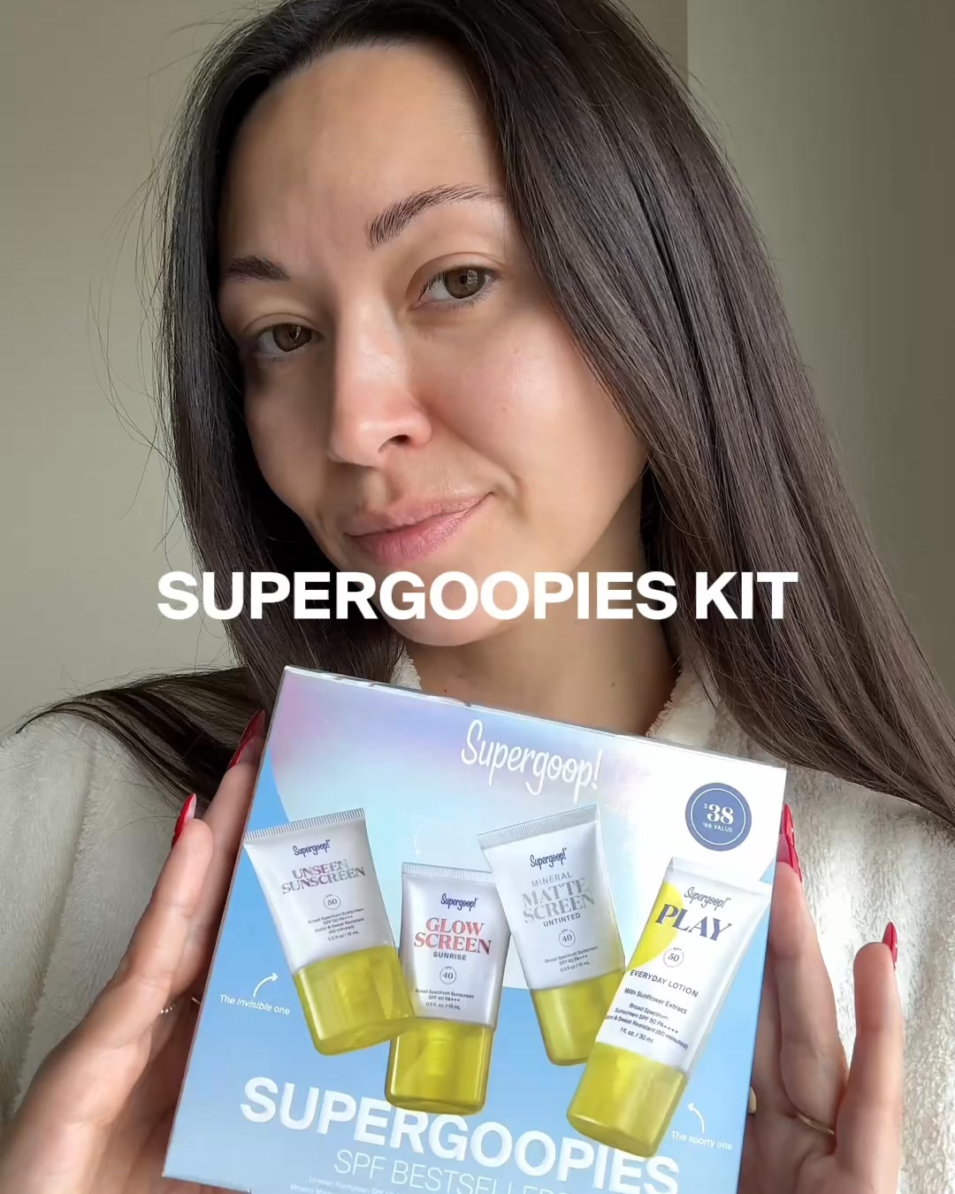 Supergoop Facebook ad: The Supergoopies SPF Bestsellers Kit