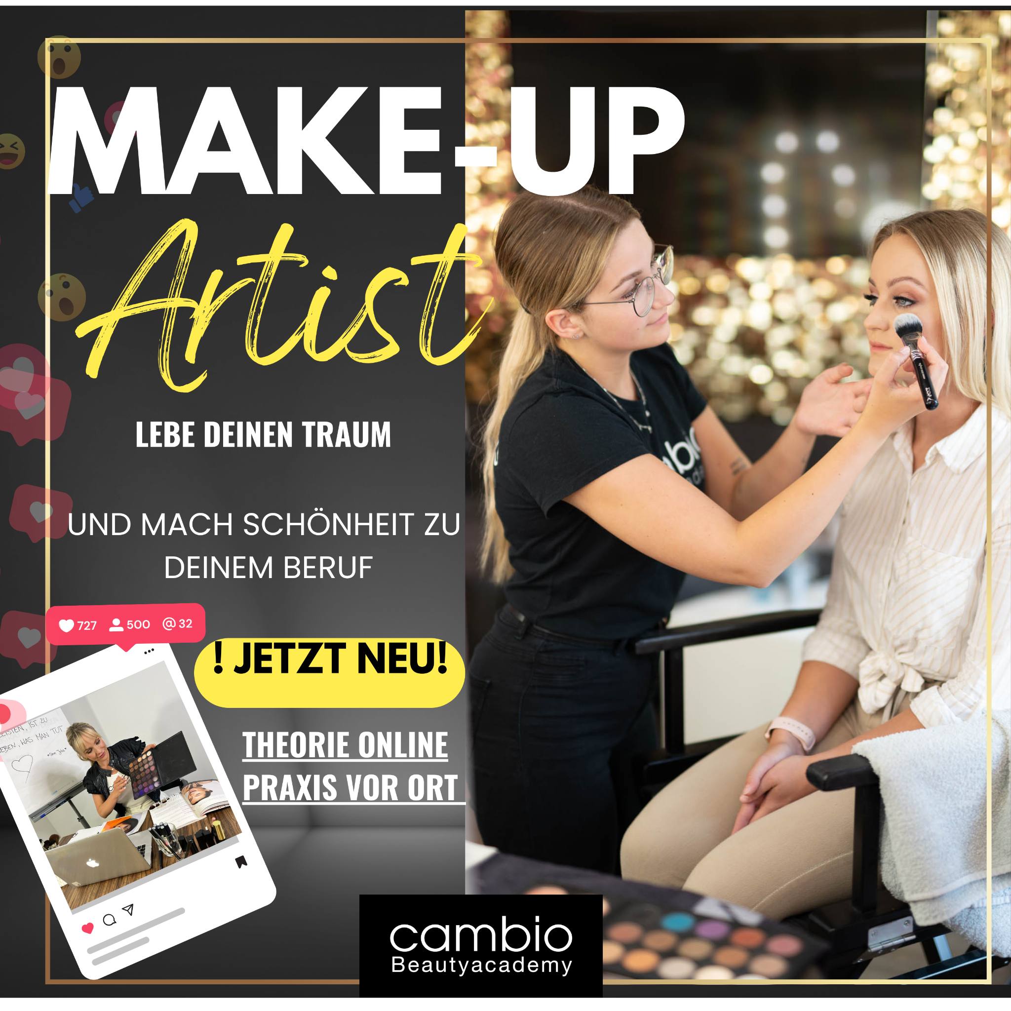 Cambio Beautyacademy Facebook ad: Be part of the #cambiofamily