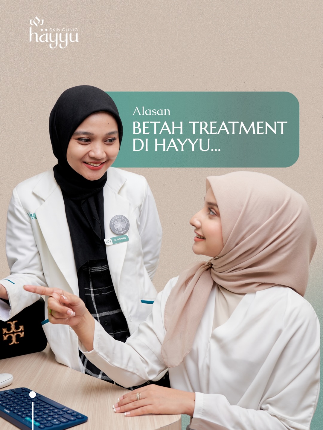 Hayyu Clinic Facebook ad: Nggak perlu khawatir treatment seruangan campur dengan…