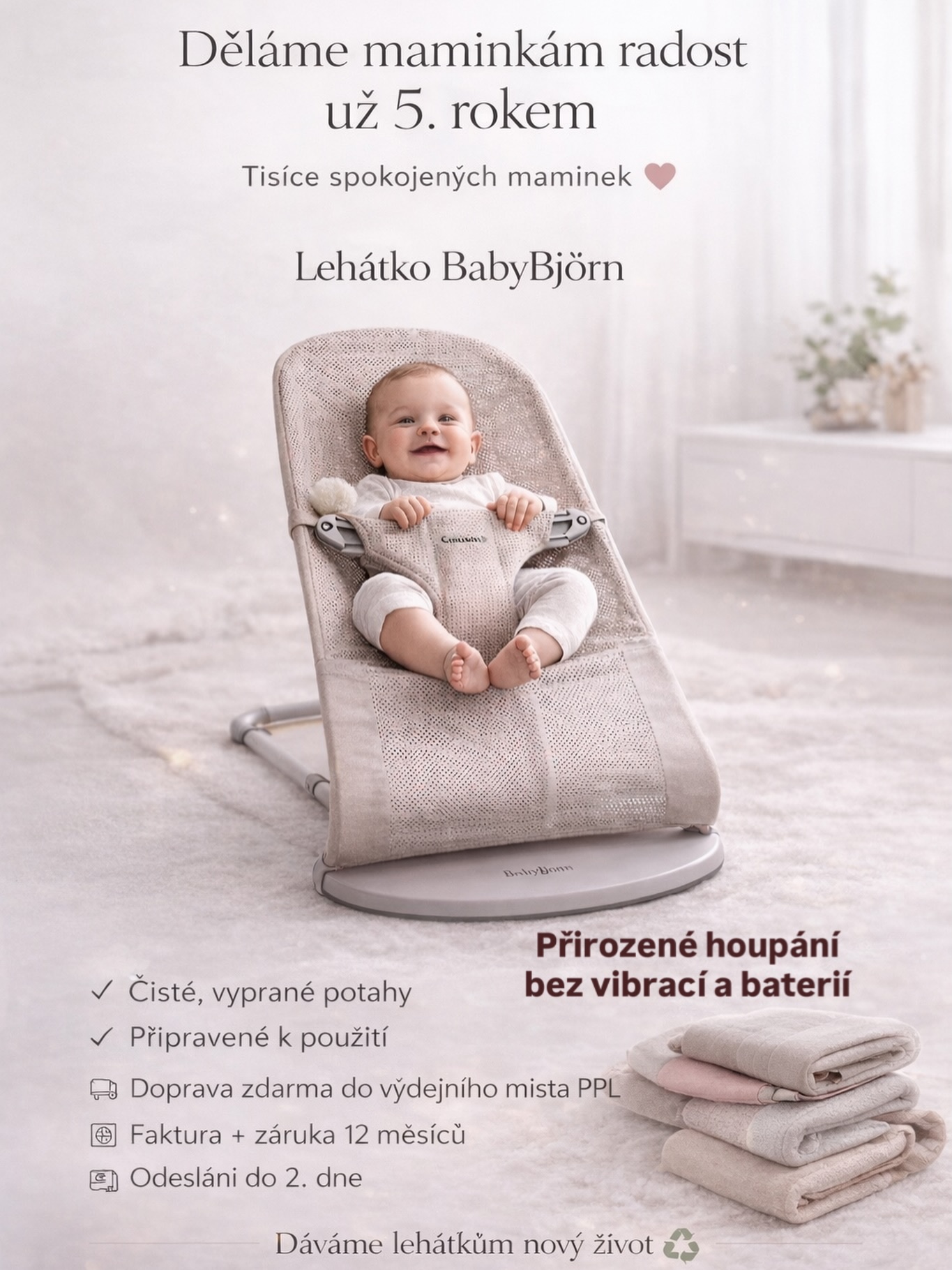 Kappet - Prodej BabyBjörn lehátek včetně příslušenstí Facebook ad: Děláme maminkám radost už 5.