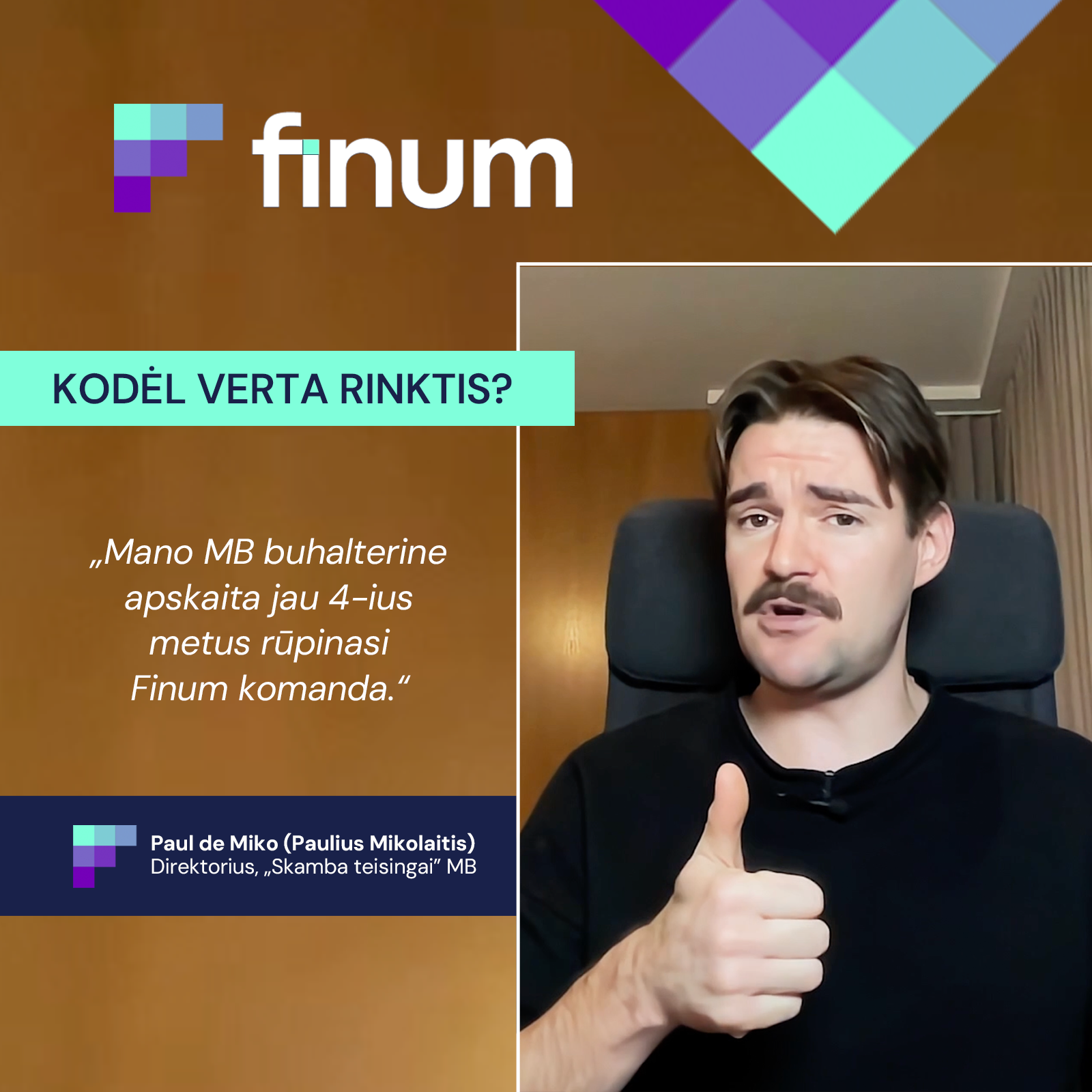 FINUM Facebook ad: Buhalteriai suprantantys verslą