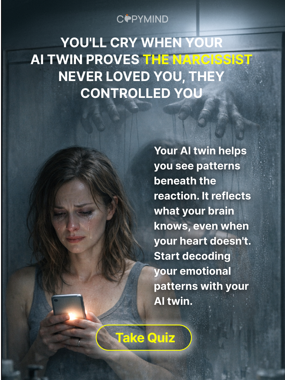 Copymind: AI twin for therapy Facebook ad