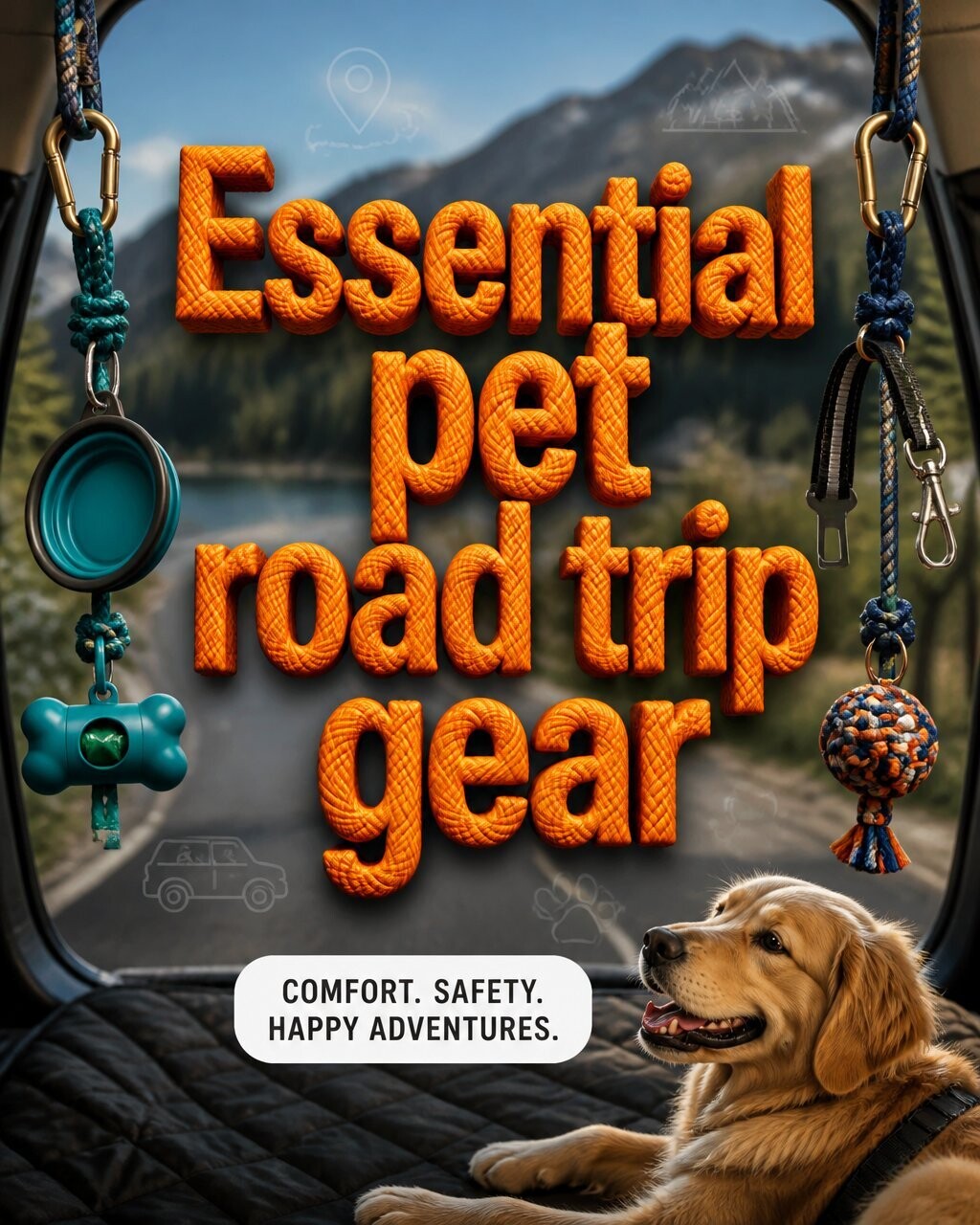 Discount Valley Facebook ad: Pet Road Trip Gear That Keeps Dogs Calm and Cars Clean