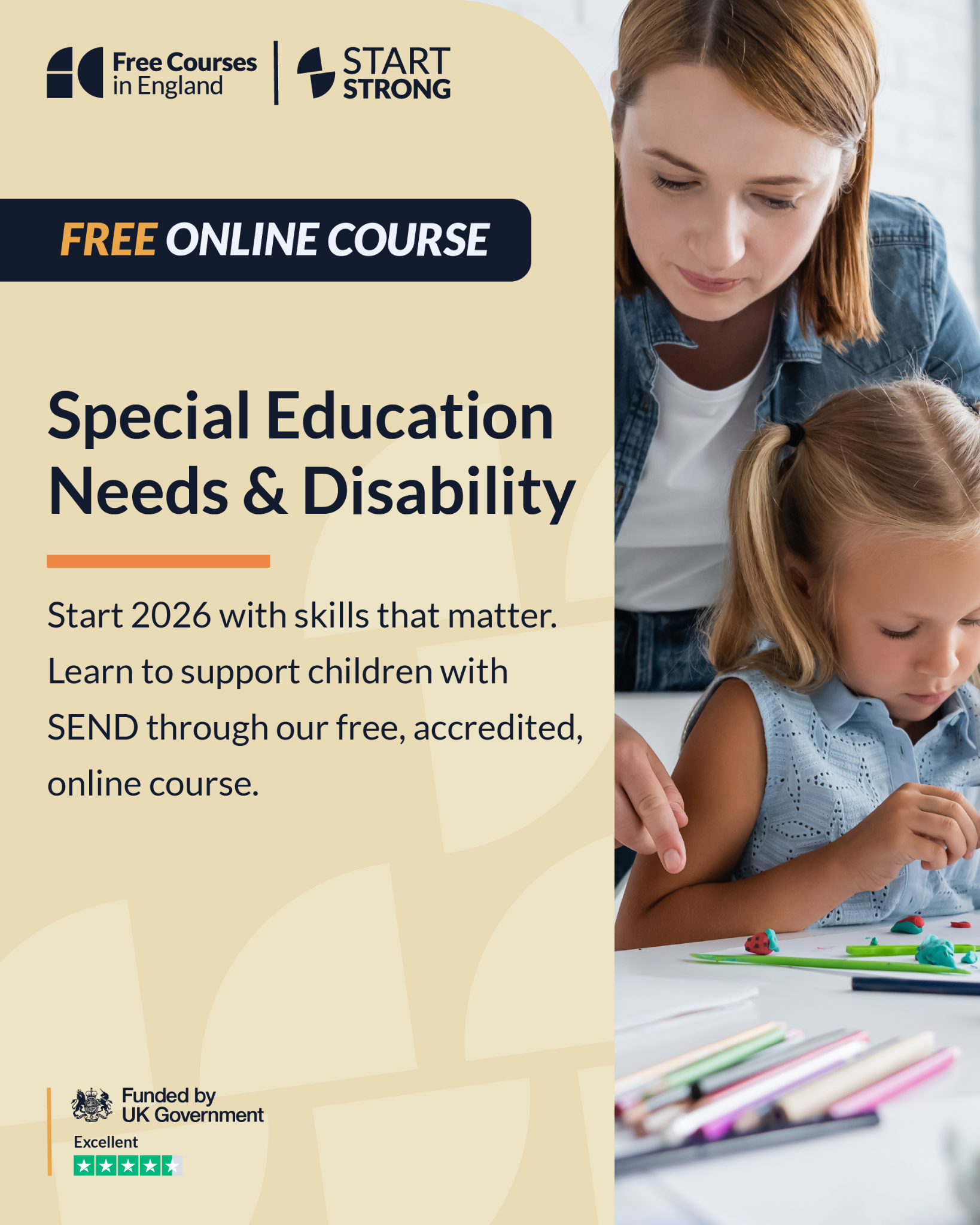 Free Courses In England Facebook ad