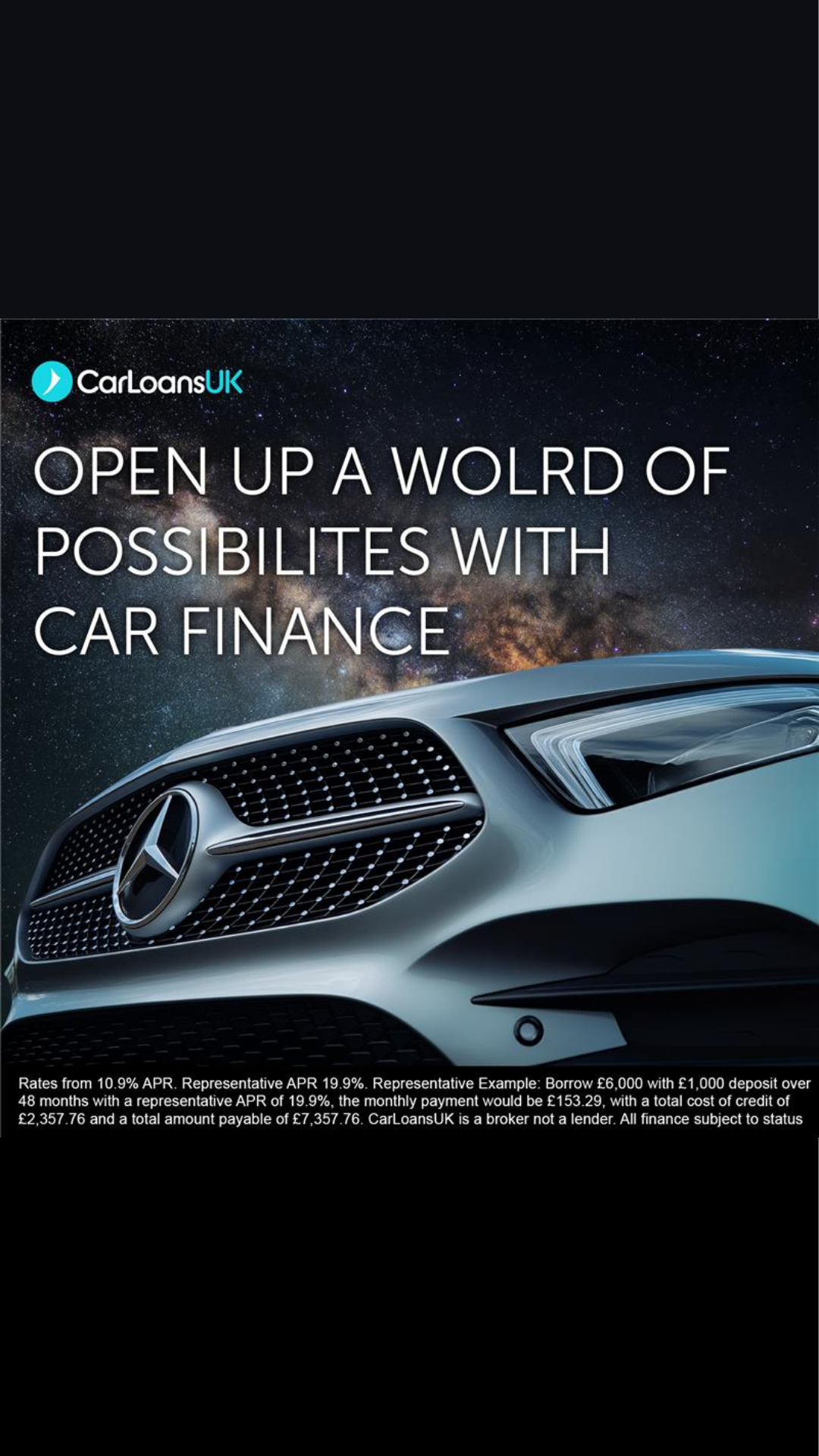 Car Loans UK Facebook ad