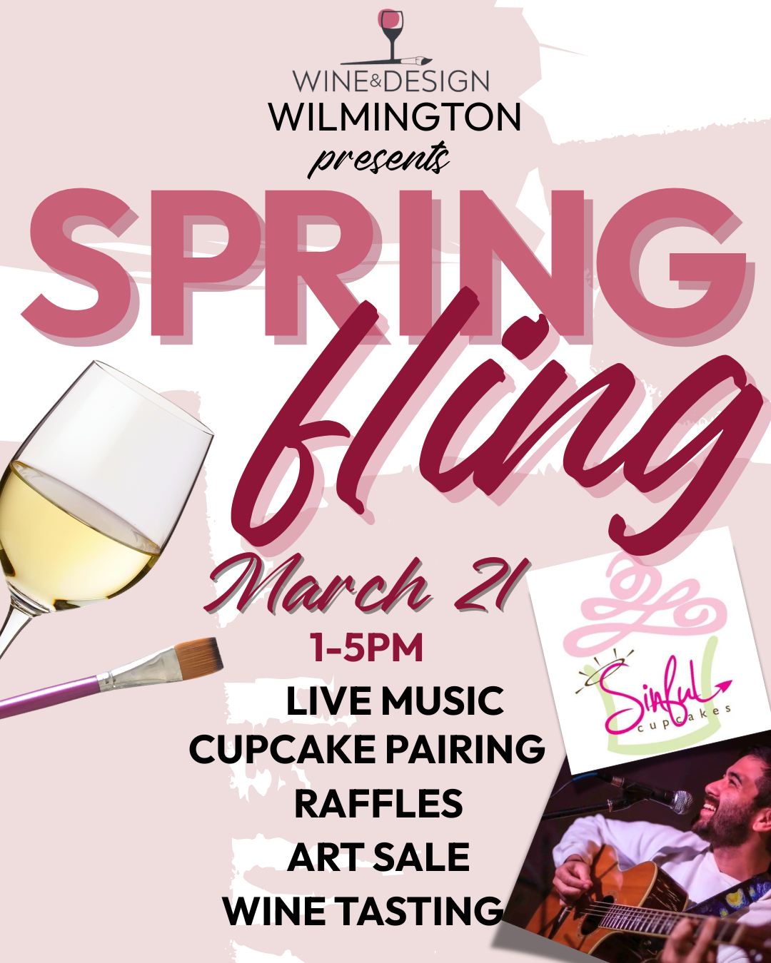 Wine & Design Wilmington Facebook ad