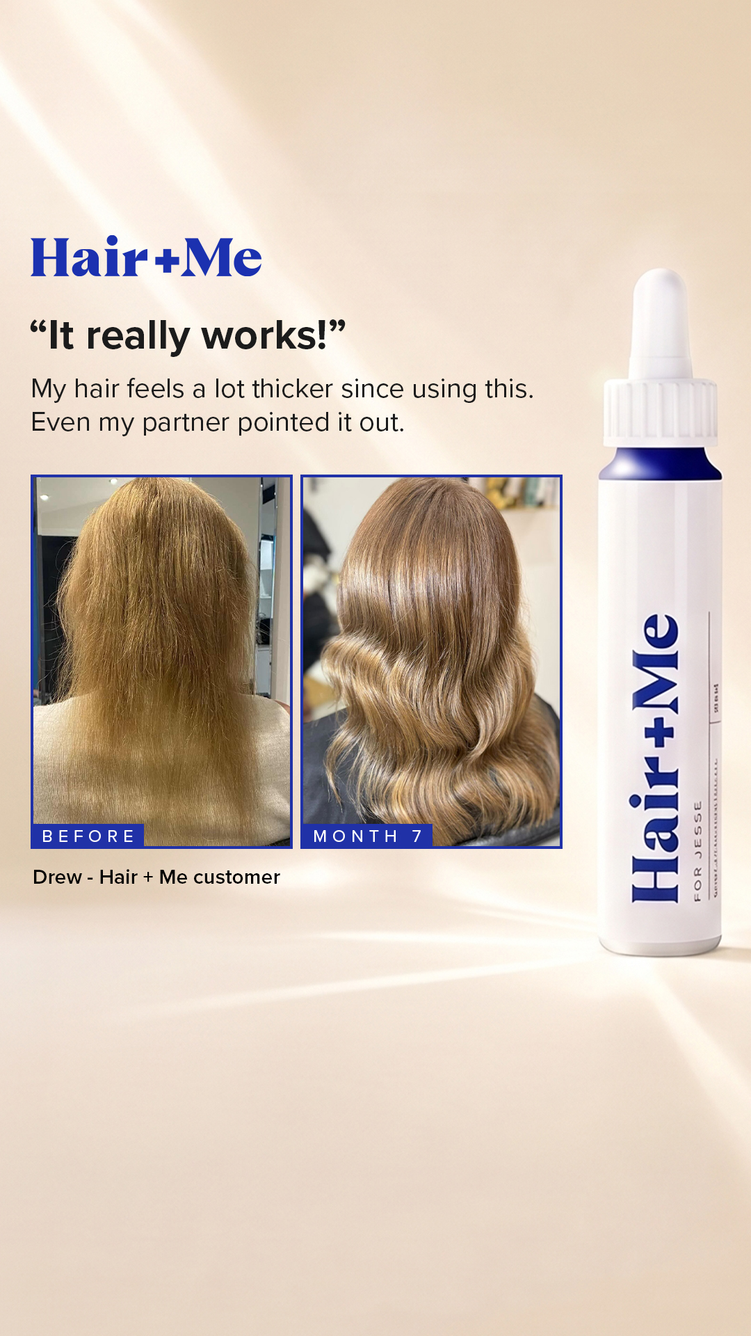 Hair + Me Facebook ad