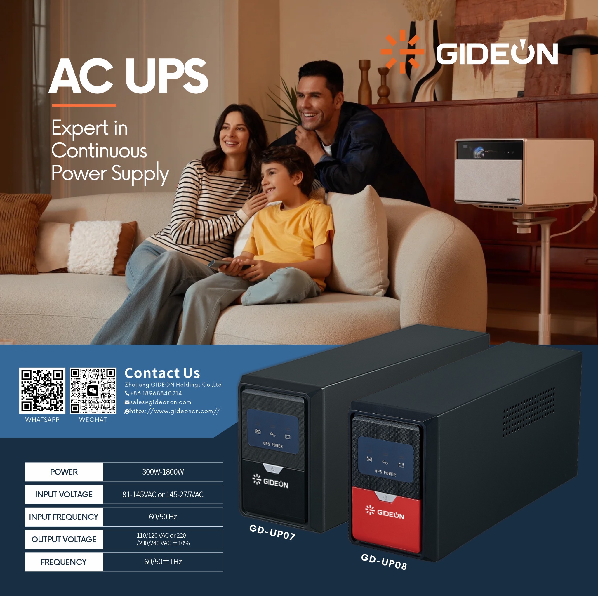 GIDEON-Portable Power Station Facebook ad: Uninterruptible power supply, excellent reliability…