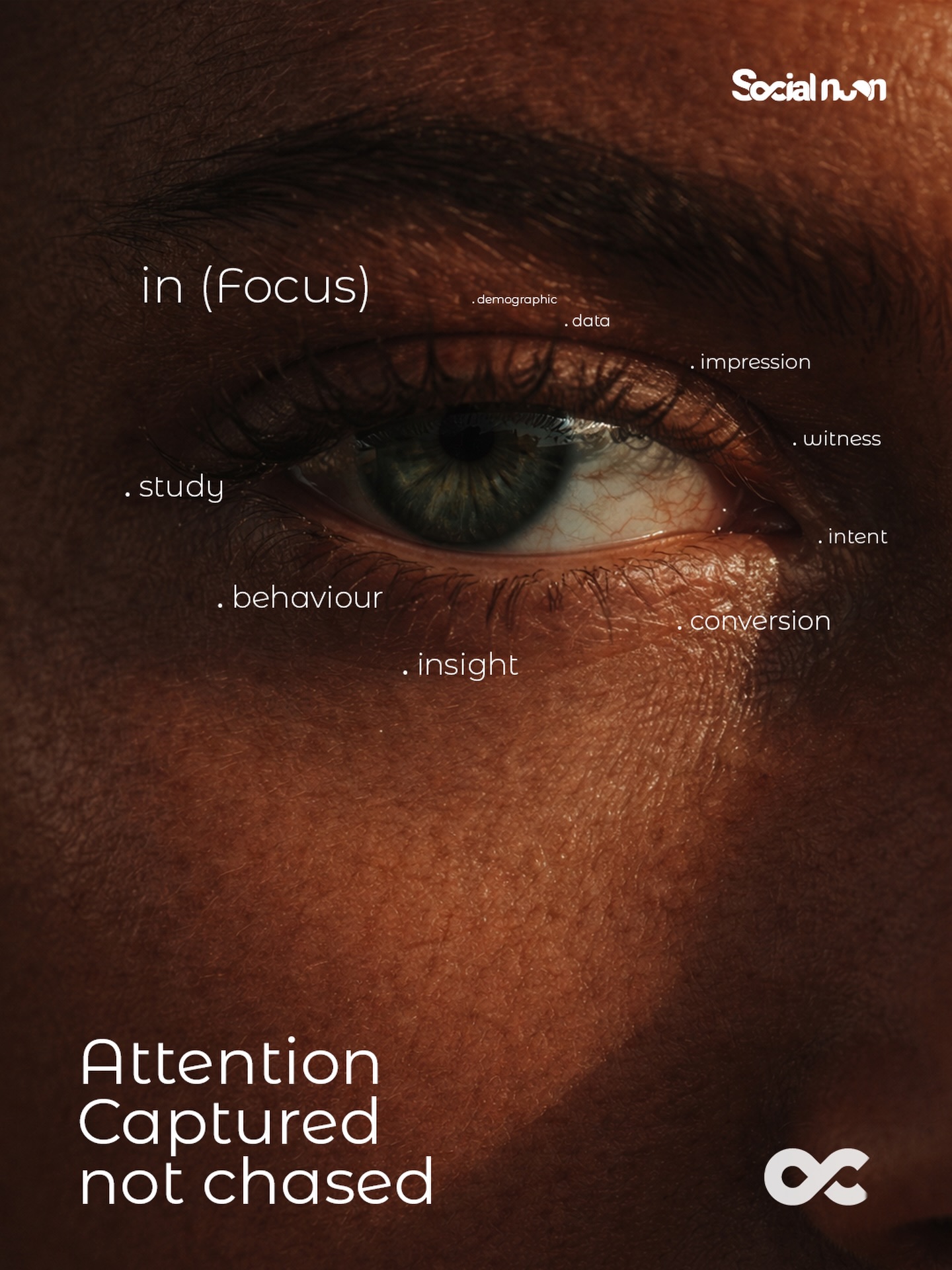 Social Noon Facebook ad: Attention isn’t chased.