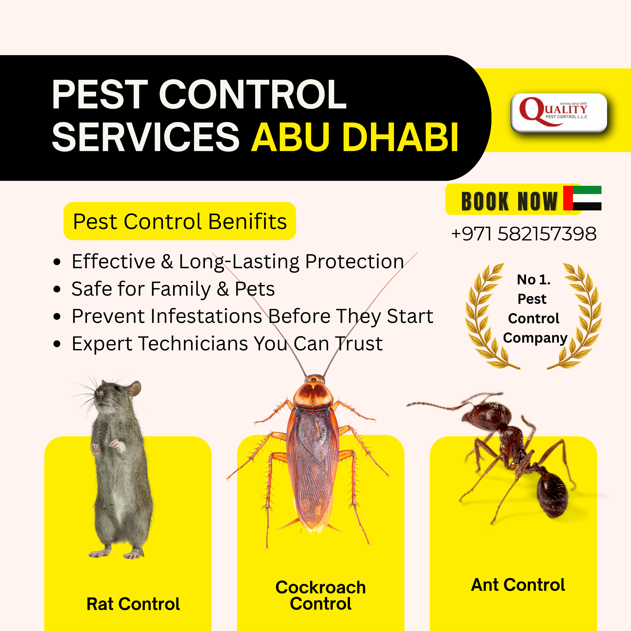 Quality Pest Control-UAE Facebook ad