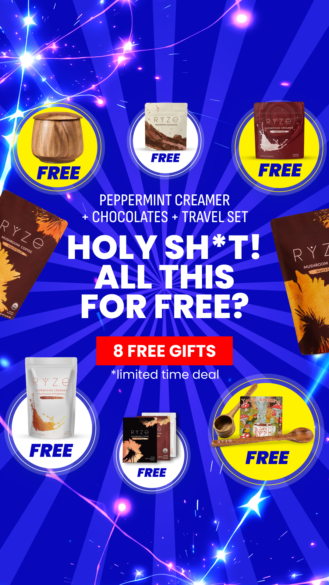RYZE Superfoods Facebook ad