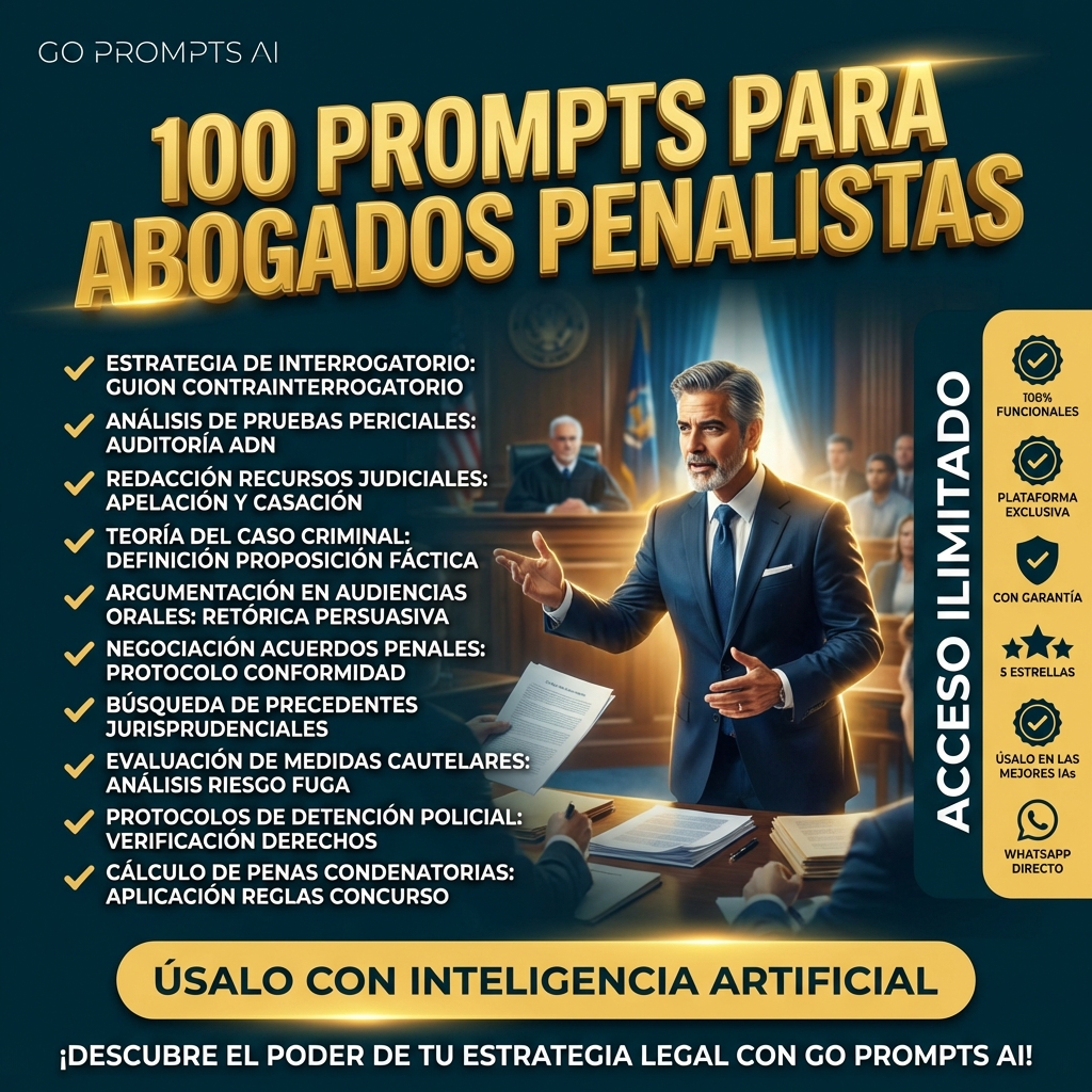 Go Prompts AI Facebook ad: ¡El futuro del Derecho Penal ya está aquí…