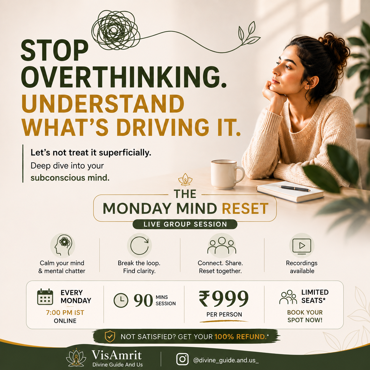 Divine Guide and Us Facebook ad: Understand Your Overthinking Loop