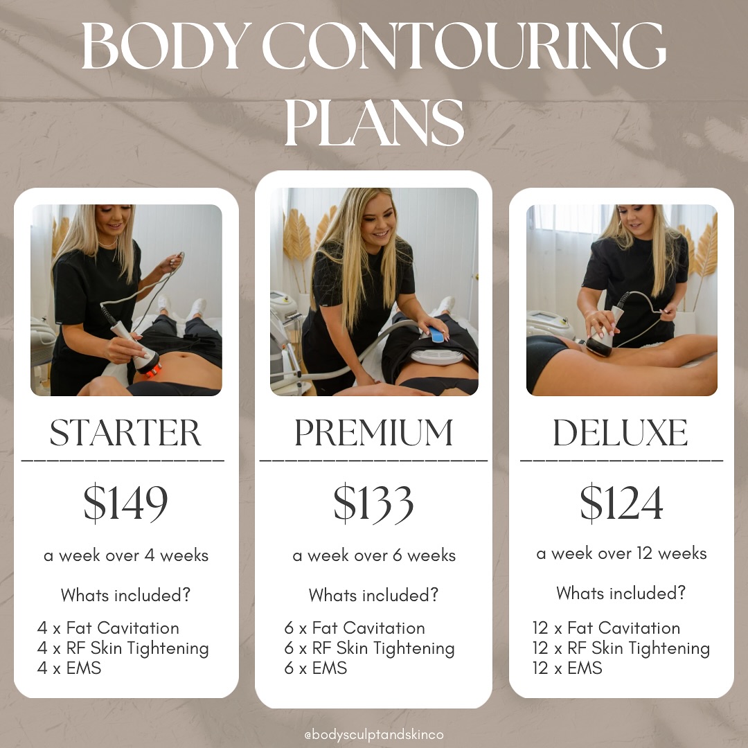 Body Sculpt & Skin Co Facebook ad: BODY CONTOURING PLANS AVAILABLE