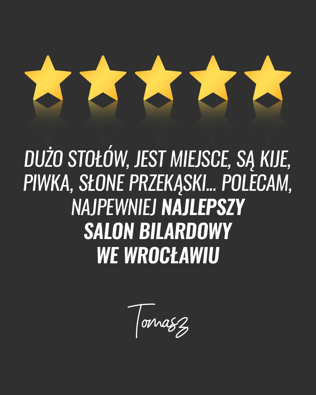 La Sezam - Billiards Club Facebook ad: Najważniejsze, że są kije - w klubie bilardowym…
