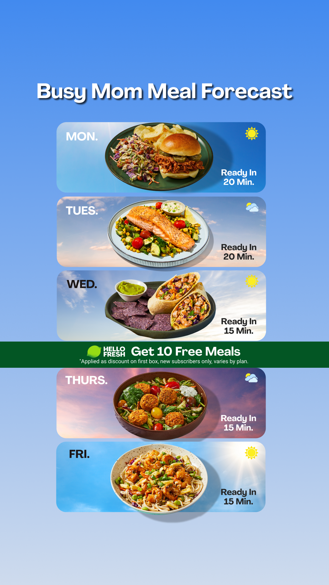 HelloFresh Facebook ad