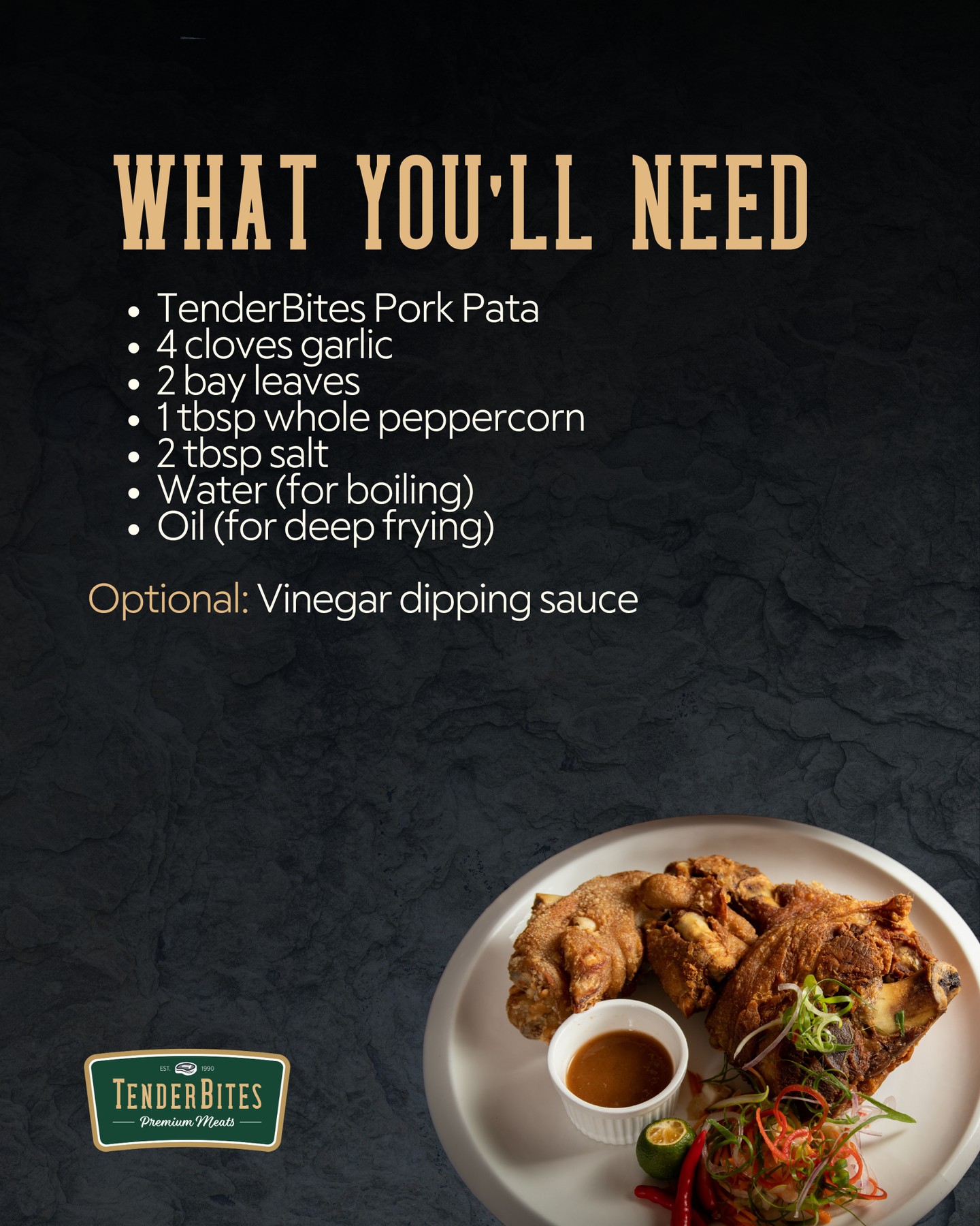 TenderBites Facebook ad: Golden. Crispy. Indulgent.⁠